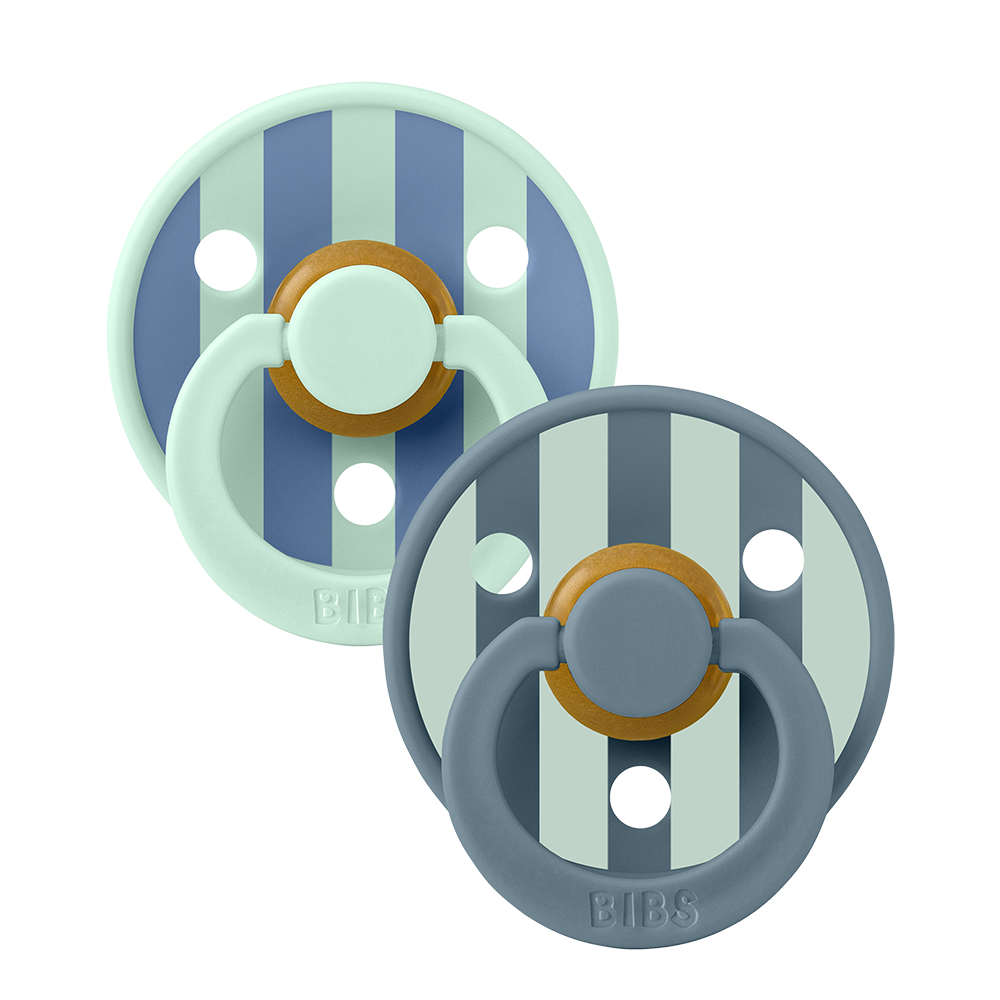 STUDIO Colour Pacifiers 2 Pack Block - Nordic Mint Petrol Mix