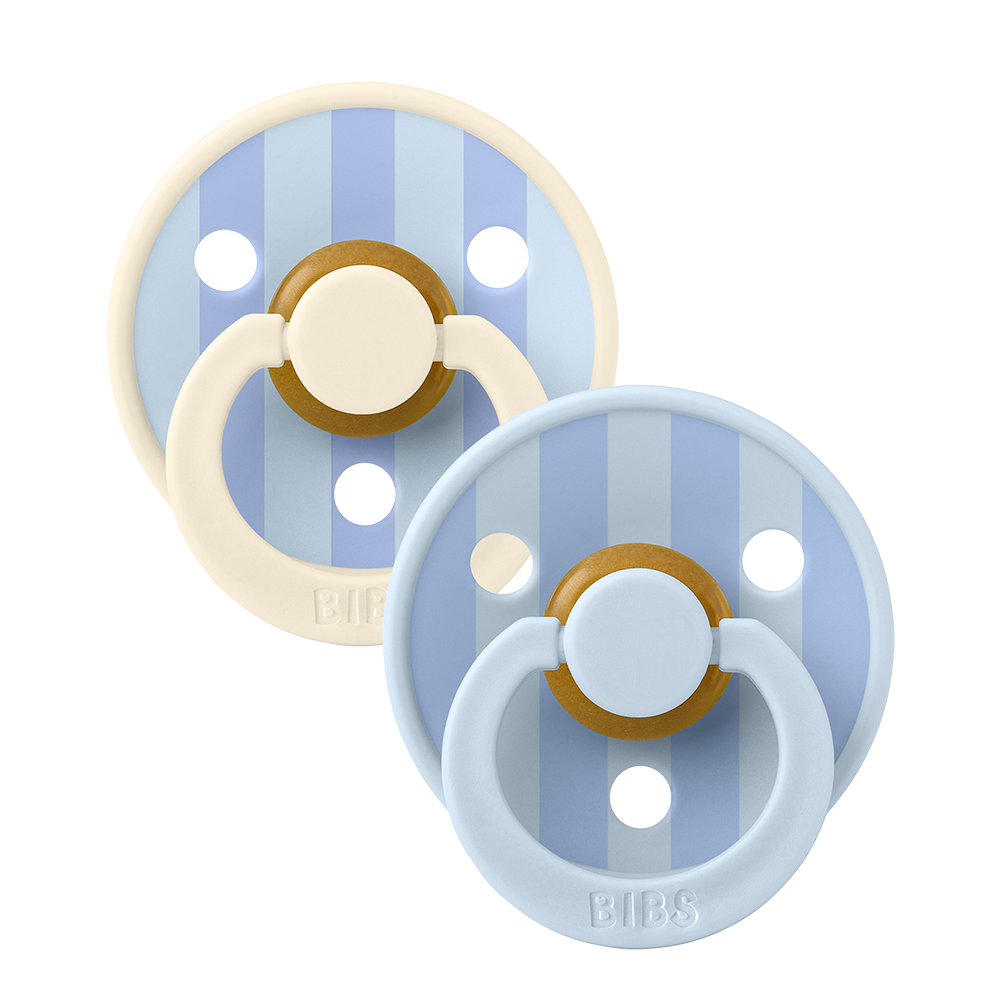 STUDIO Colour Pacifiers 2 Pack Block - Baby Blue Dusty Blue mix