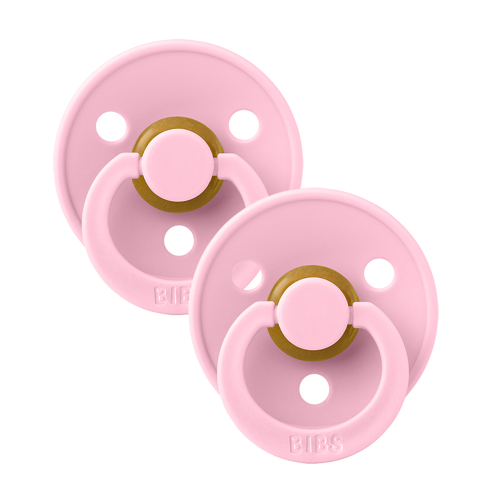 Colour Pacifiers 2 Pack - Baby Pink/Baby Pink