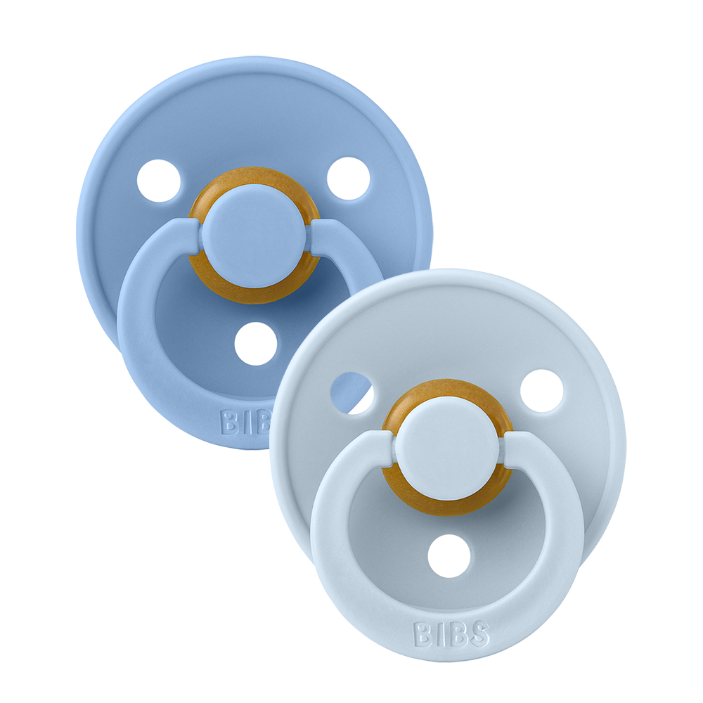 Colour Pacifiers 2 Pack - Sky Blue/Baby Blue