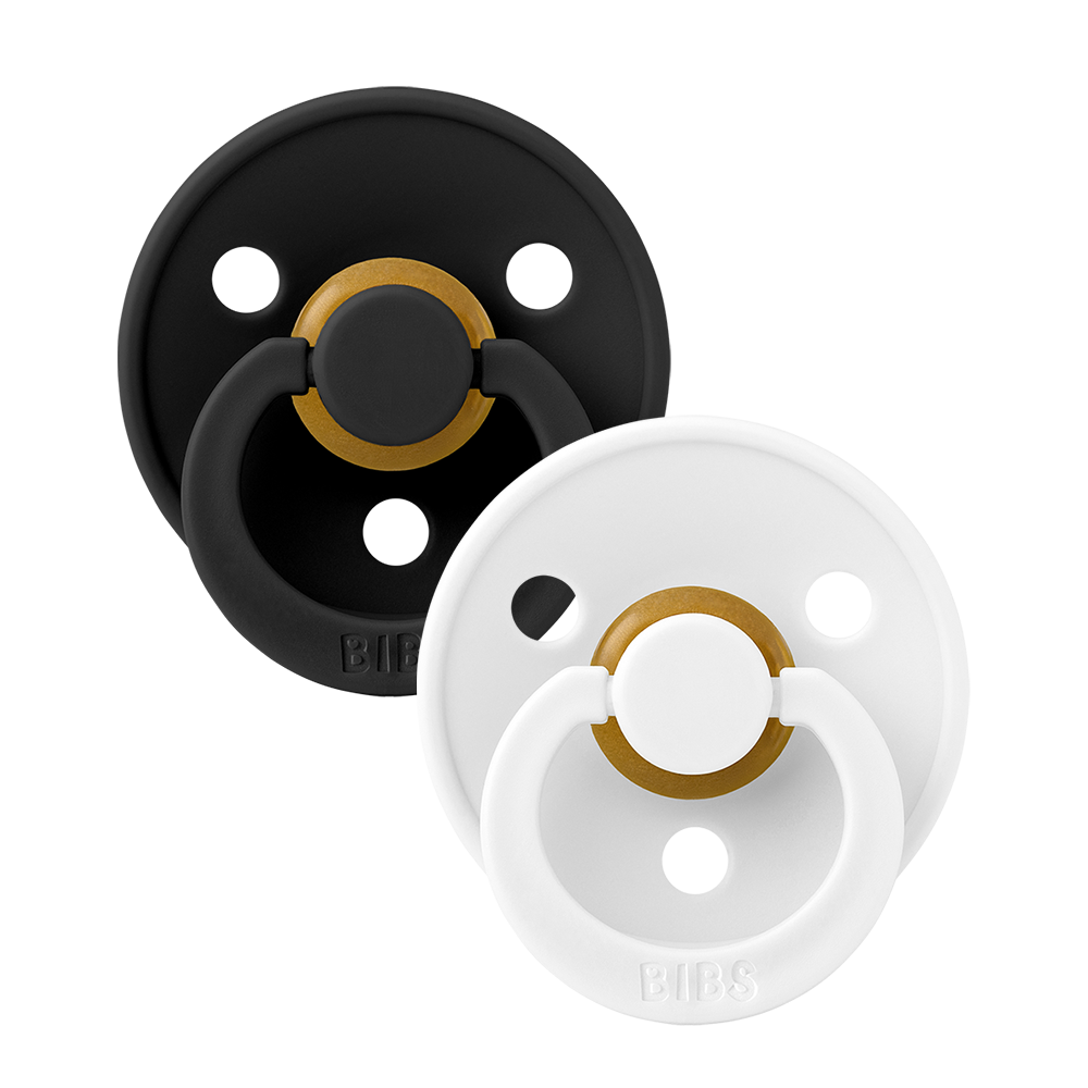 Colour Pacifiers 2 Pack - Black/White