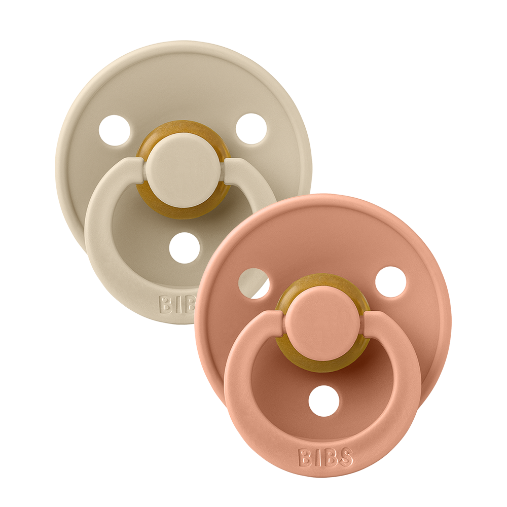 Colour Pacifiers 2 Pack - Vanilla/Peach