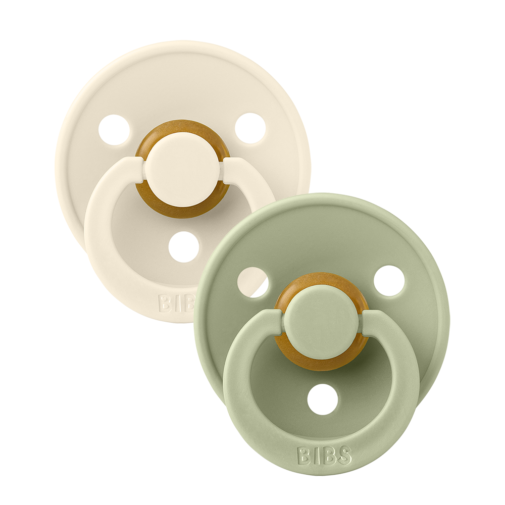 Colour Pacifiers 2 Pack - Ivory/Sage
