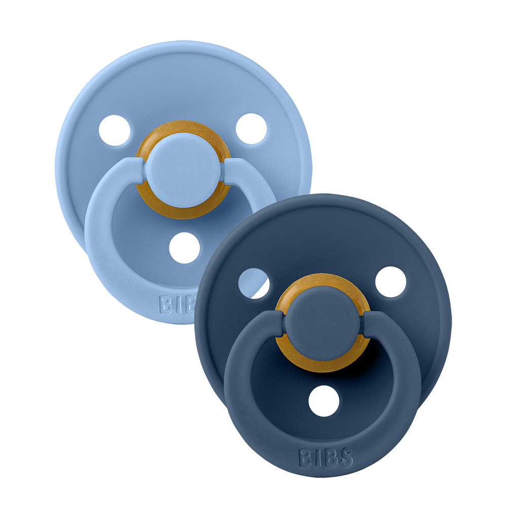 thumbnail image 2 of BIBS Colour Pacifiers - Set Of 2 Natural Rubber Soothers | BPA-Free Anatomical Nipple | Made In Denmark | Size 0-6 Months 2 of 13
