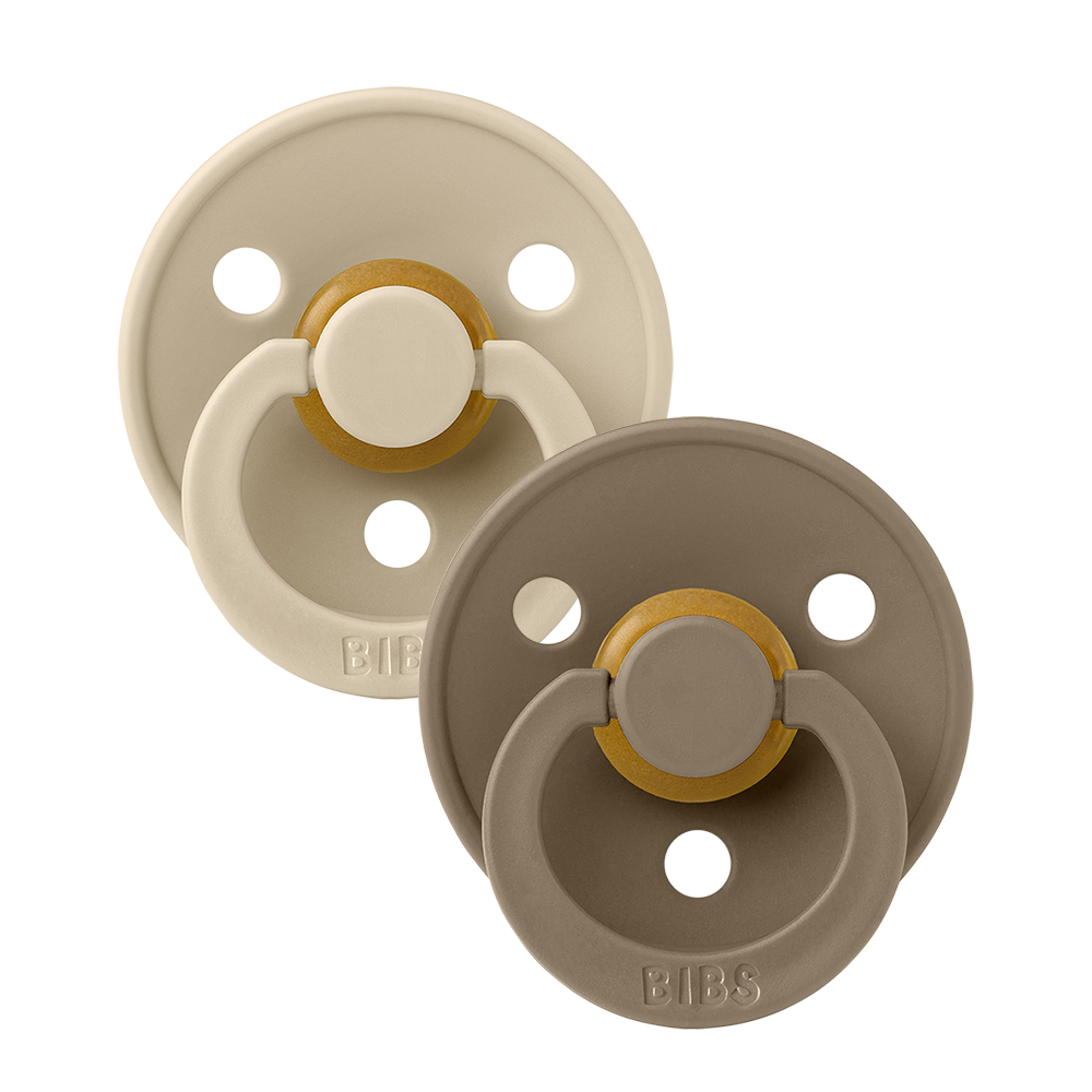 Colour Pacifiers 2 Pack - Vanilla/Dark Oak