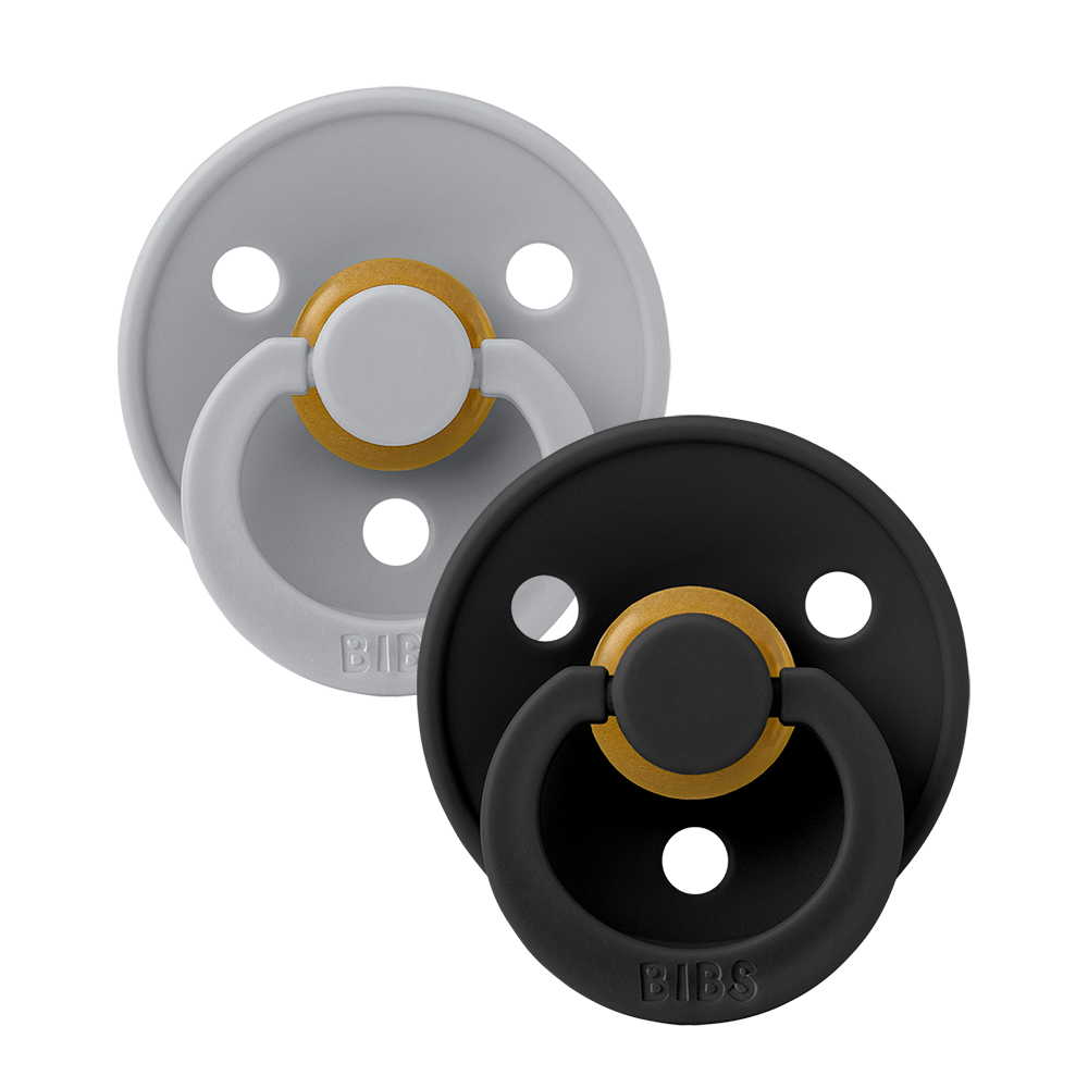 Colour Pacifiers 2 Pack - Cloud/Black