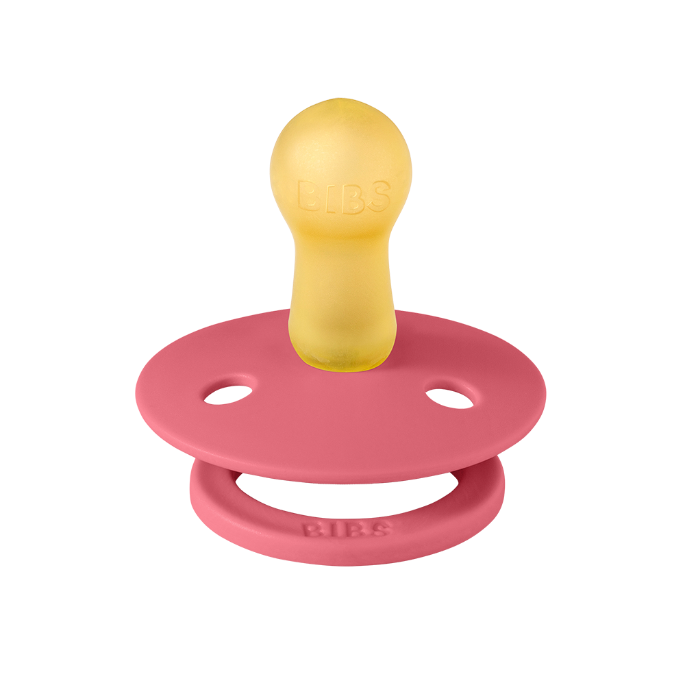 Colour Pacifiers 2 Pack - Coral/Ruby