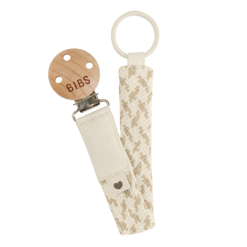 Buy Pacifier Clip Ivory/Vanilla Fast Delivery Bibsworld store US