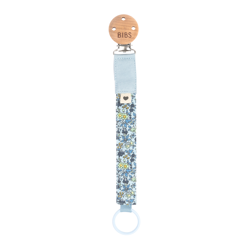 BIBS x LIBERTY Pacifier Clip Chamomile Lawn Baby Blue Bibsworld