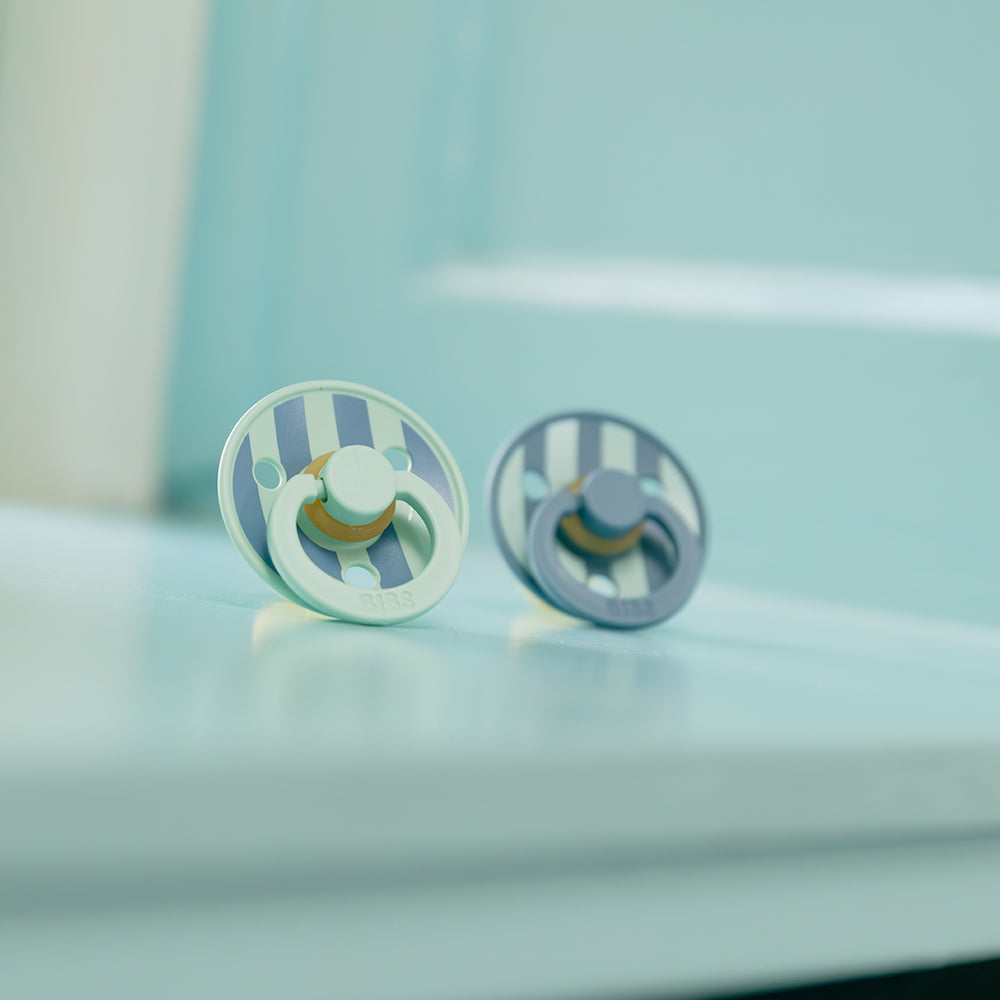 STUDIO Colour Pacifiers 2 Pack Block - Nordic Mint Petrol Mix