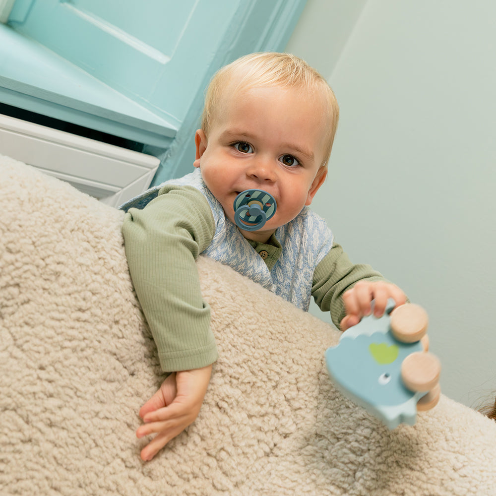 STUDIO Colour Pacifiers 2 Pack Block - Nordic Mint Petrol Mix
