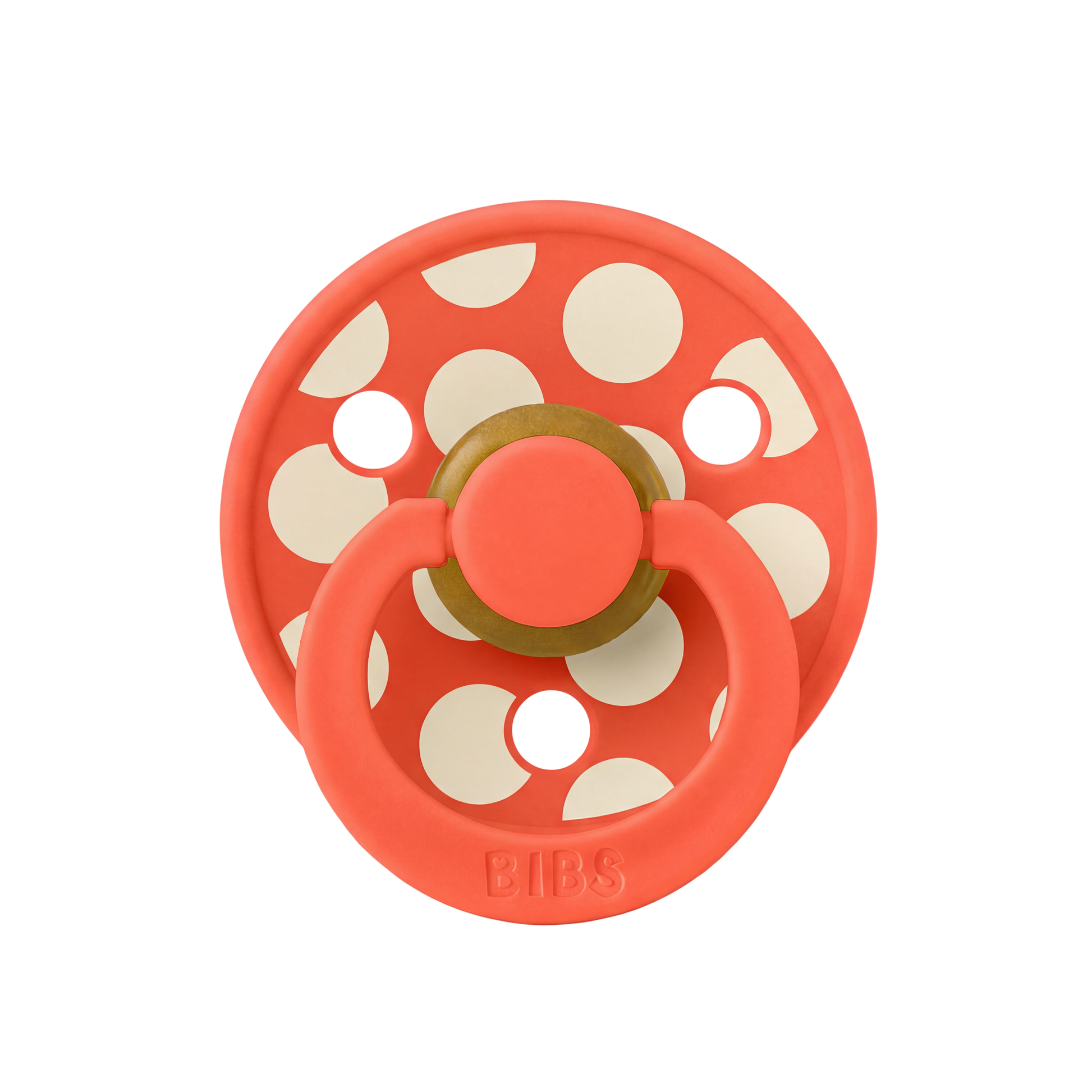 STUDIO Colour Pacifier Polka - Tango/Ivory