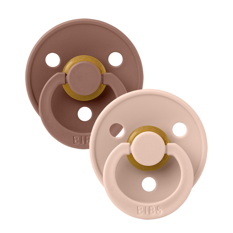 Colour Pacifiers 2 Pack - Woodchuck/Blush