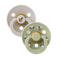 STUDIO Colour Pacifiers 2 Pack Bumblebee - Mushroom/Sage - Bibsworld store US