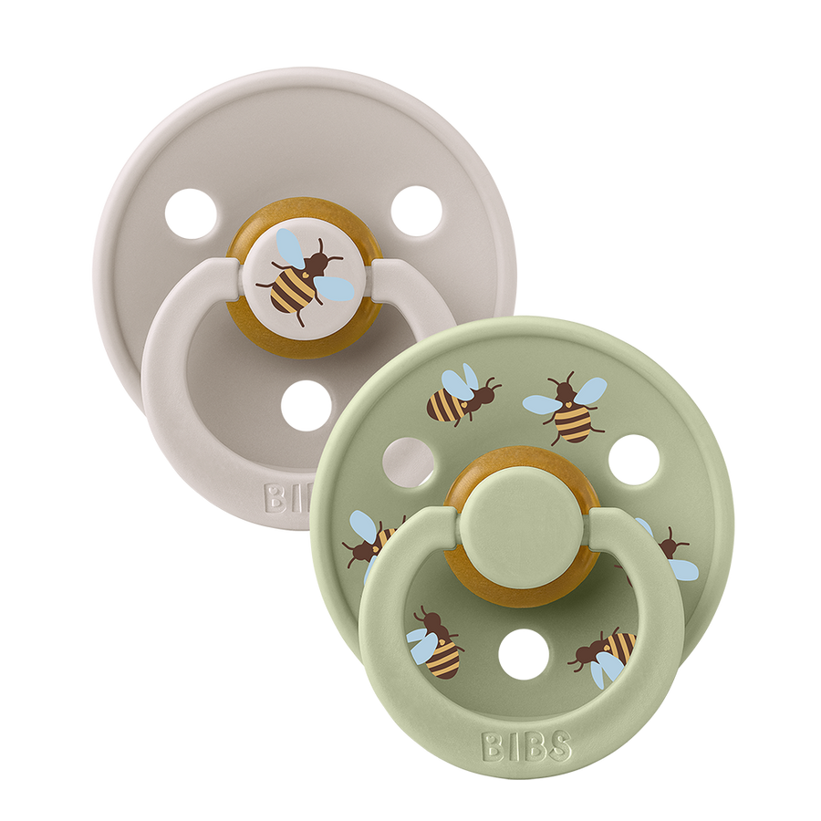 STUDIO Colour Pacifiers 2 Pack Bumblebee - Mushroom/Sage