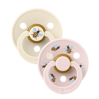STUDIO Colour Pacifiers 2 Pack Bumblebee - Ivory/Petal - Bibsworld store US