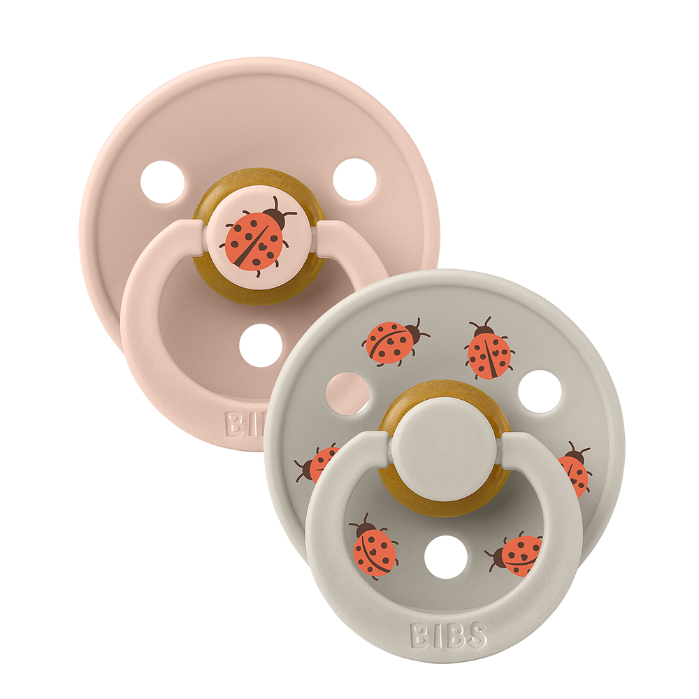 STUDIO Colour Pacifiers 2 Pack Ladybug - Blush/Sand