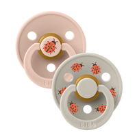 STUDIO Colour Pacifiers 2 Pack Ladybug - Blush/Sand - Bibsworld store US