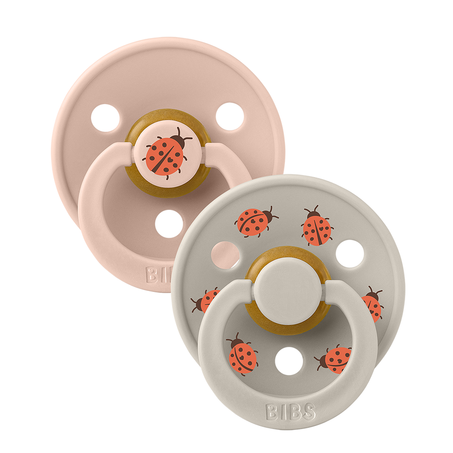 STUDIO Colour Pacifiers 2 Pack Ladybug - Blush/Sand