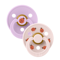 STUDIO Colour Pacifiers 2 Pack Ladybug - Violet Sky/Petal - Bibsworld store US