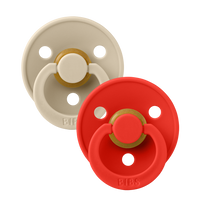 Colour Pacifiers 2 Pack - Vanilla/Candy Apple - Bibsworld store US