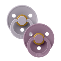 Colour Pacifiers 2 Pack - Fossil Grey/Mauve - Bibsworld store US