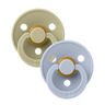 Colour Pacifiers 2 Pack - Khaki/Dusty Blue - Bibsworld store US