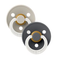 Colour GLOW Pacifiers 2 Pack - Sand/Iron - Bibsworld store US