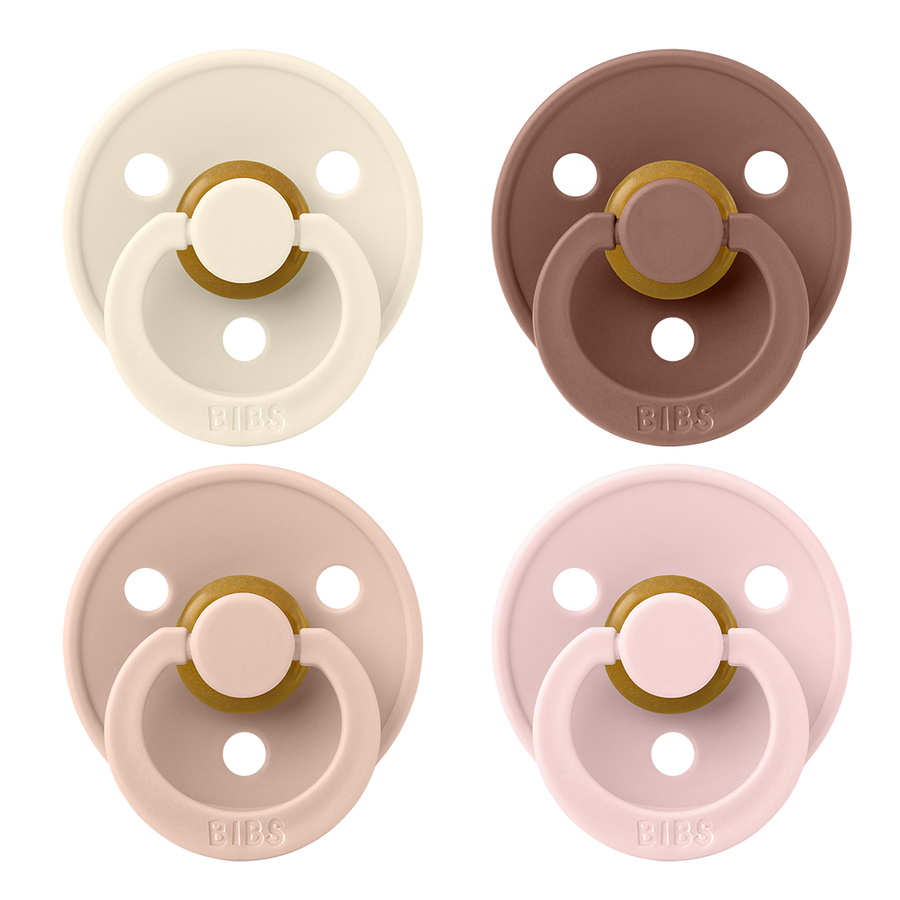 Colour Pacifiers 4 Pack - Ivory/Blush/Woodchuck/Blossom