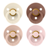 Colour Pacifiers 4 Pack - Ivory/Blush/Woodchuck/Blossom - Bibsworld store US