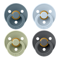 Colour Pacifiers 4 Pack - Petrol/Sage/Baby Blue/Iron - Bibsworld store US