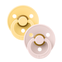 Colour Pacifiers 2 Pack - Pale Butter/Petal - Bibsworld store US