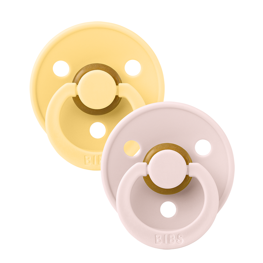Colour Pacifiers 2 Pack - Pale Butter/Petal