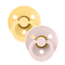 Colour Pacifiers 2 Pack - Pale Butter/Petal - Bibsworld store US