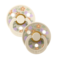 BIBS x LIBERTY Colour 2 Pack Strawberries and Cream - Ivory Mix - BIBS