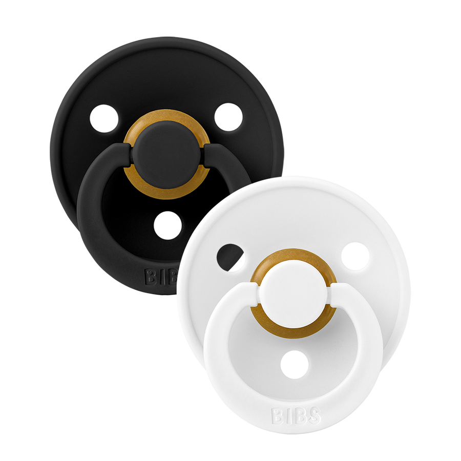 Colour Pacifiers 2 Pack - Black/White