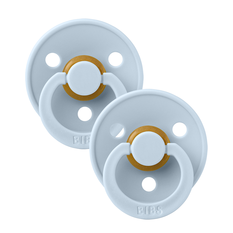 Colour Pacifiers 2 Pack - Baby Blue/Baby Blue