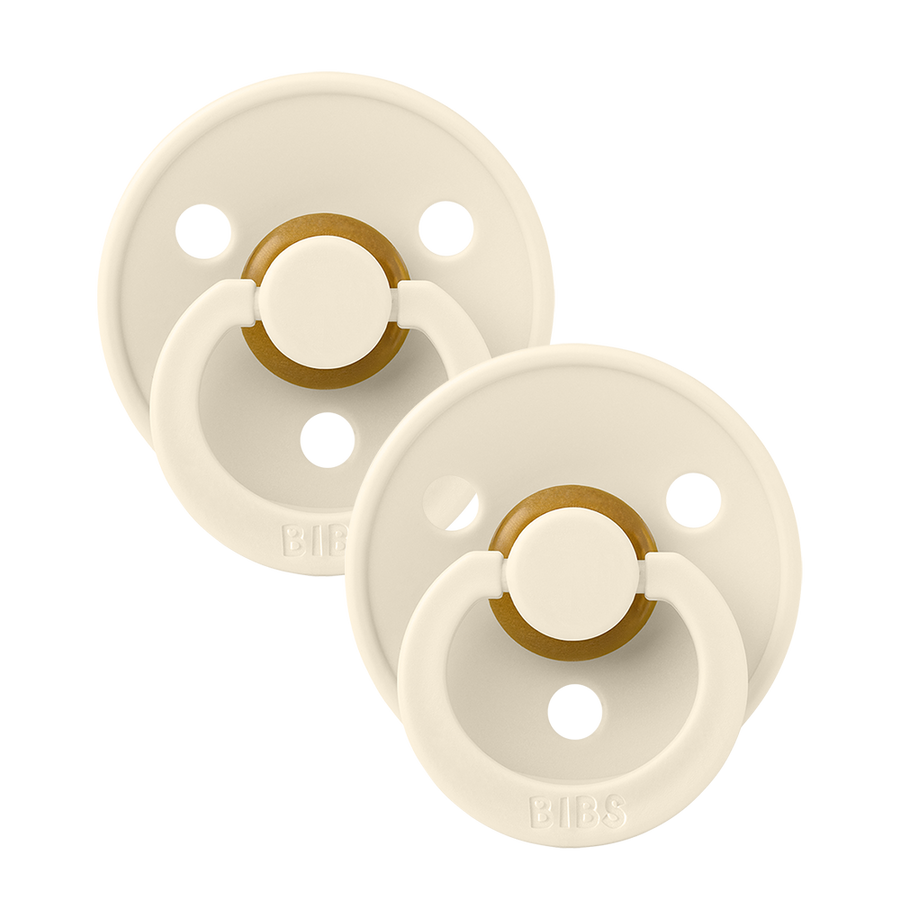 Colour Pacifiers 2 Pack - Ivory/Ivory