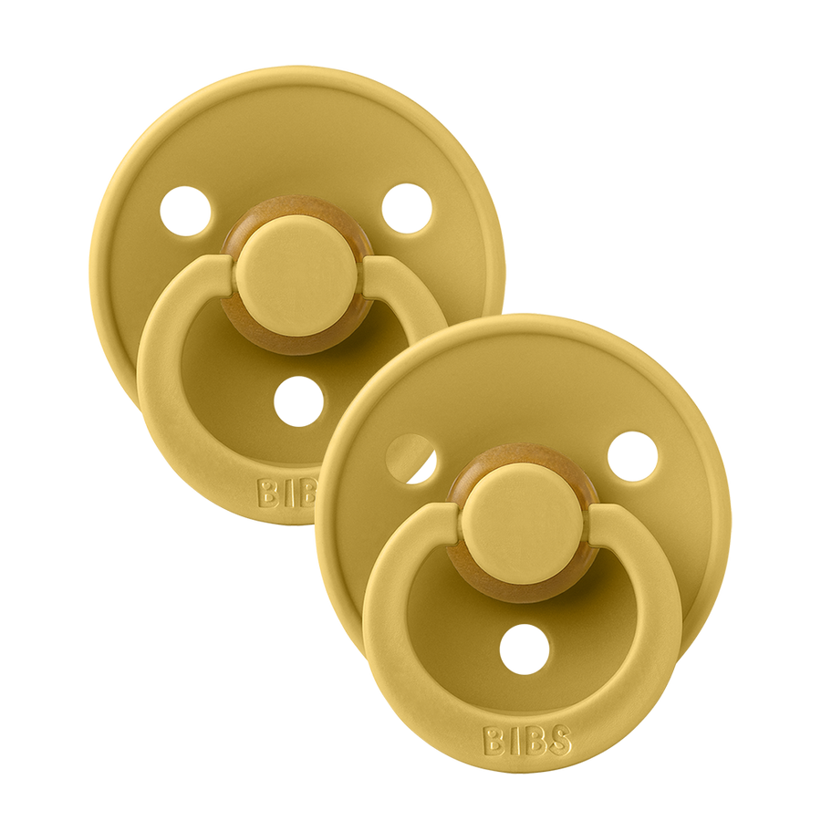 Colour Pacifiers 2 Pack - Mustard/Mustard