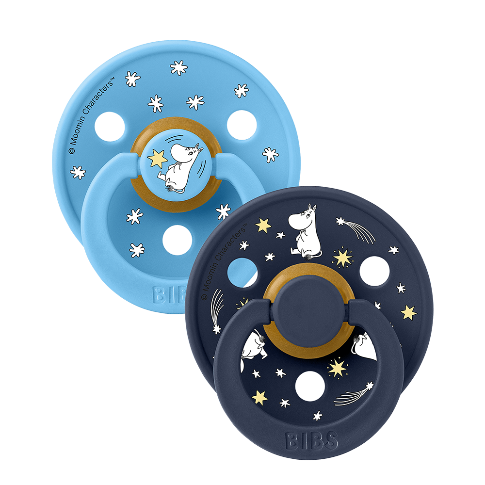 BIBS x Moomin Colour Pacifiers 2 pack Good Night - Breeze mix