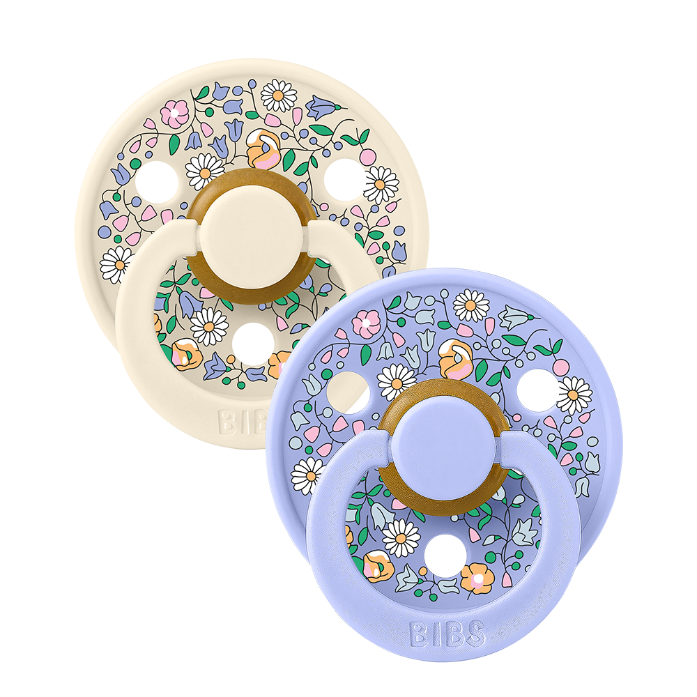 BIBS x LIBERTY Colour Pacifiers 2 Pack Chloe Meadow - Ivory Mix