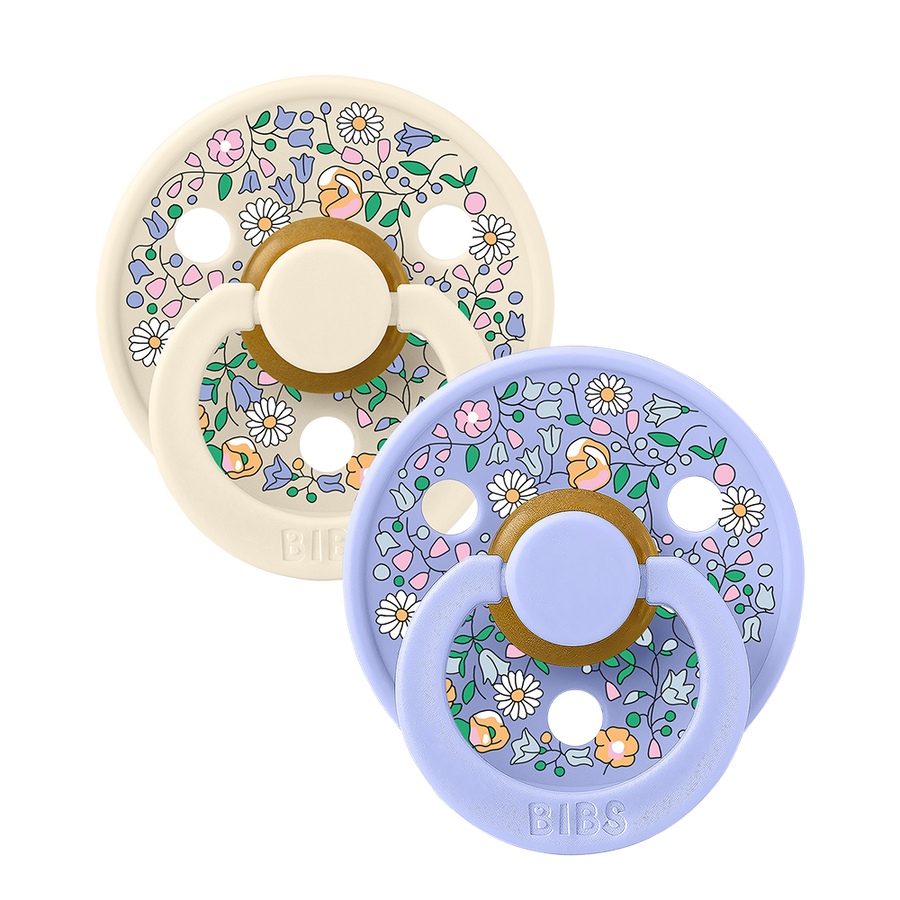 BIBS x LIBERTY Colour Pacifiers 2 Pack Chloe Meadow - Ivory Mix