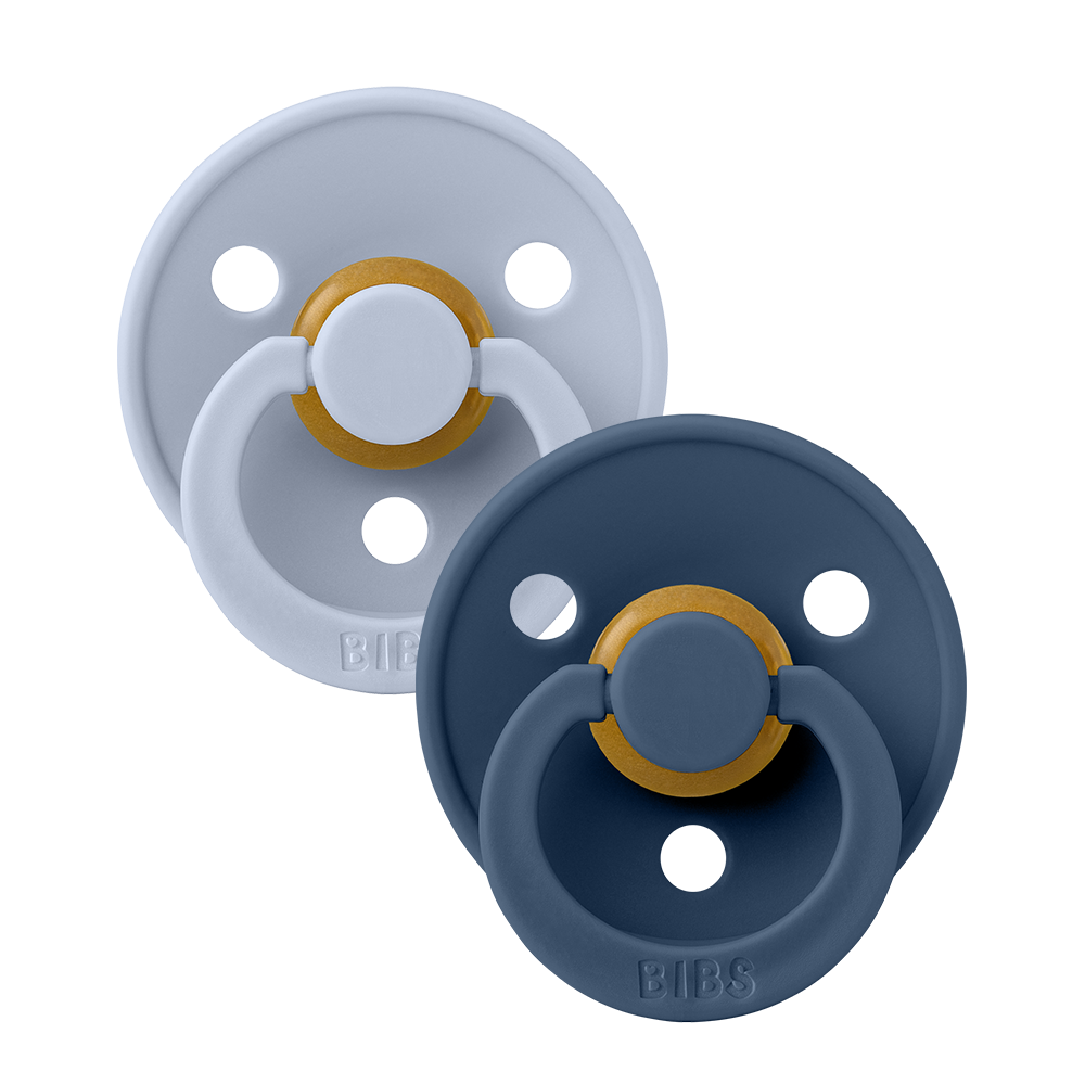 Colour Pacifiers 2 Pack - Dusty Blue/Steel Blue