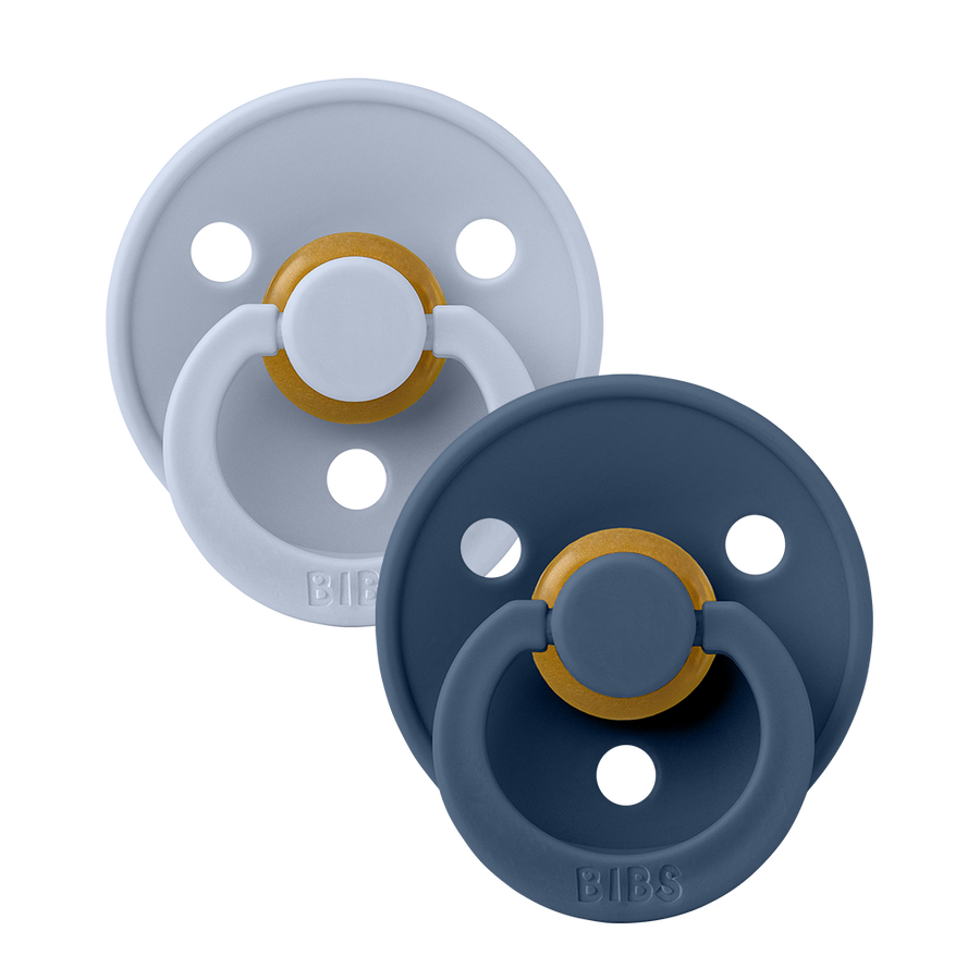 Colour Pacifiers 2 Pack - Dusty Blue/Steel Blue