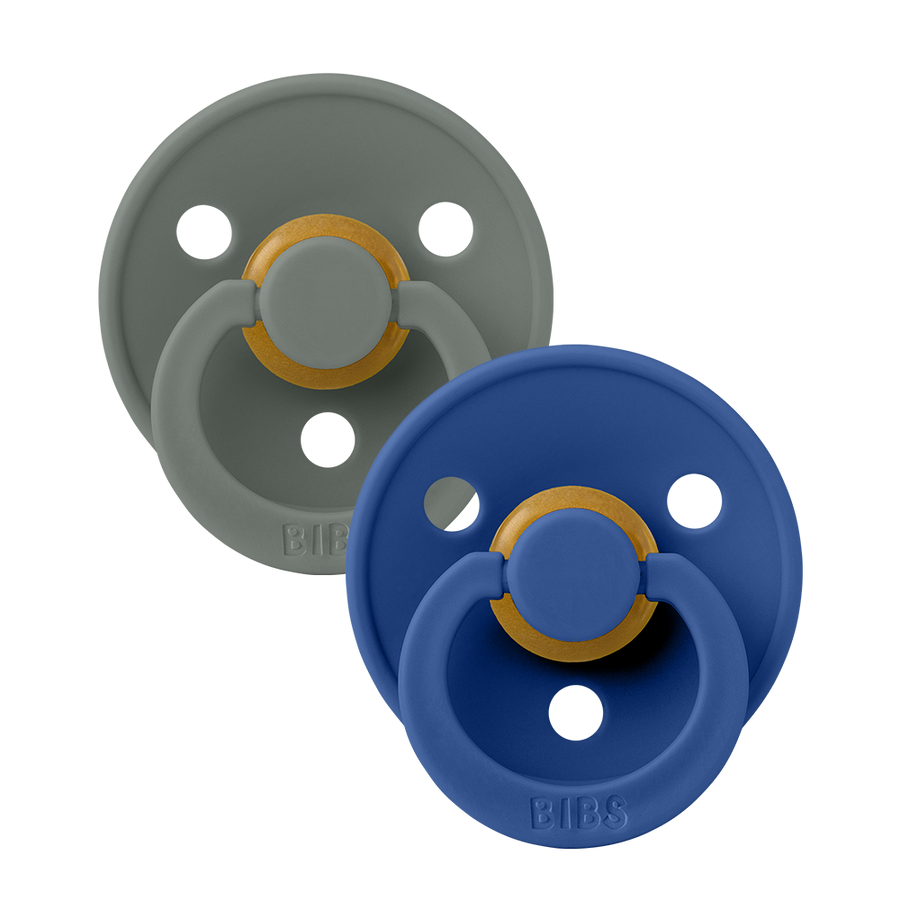 Colour Pacifiers 2 Pack - Pine/Cornflower