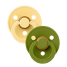 Colour Pacifiers 2 Pack - Pale Butter/Wasabi