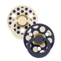 STUDIO Colour Pacifiers 2 Pack Polka - Ivory/Deep Space