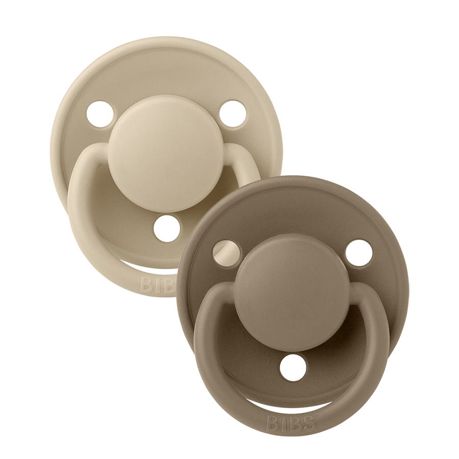 De Lux Pacifiers 2 Pack - Vanilla/Dark Oak