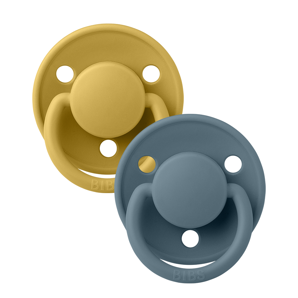 De Lux Pacifiers 2 Pack - Mustard/Petrol