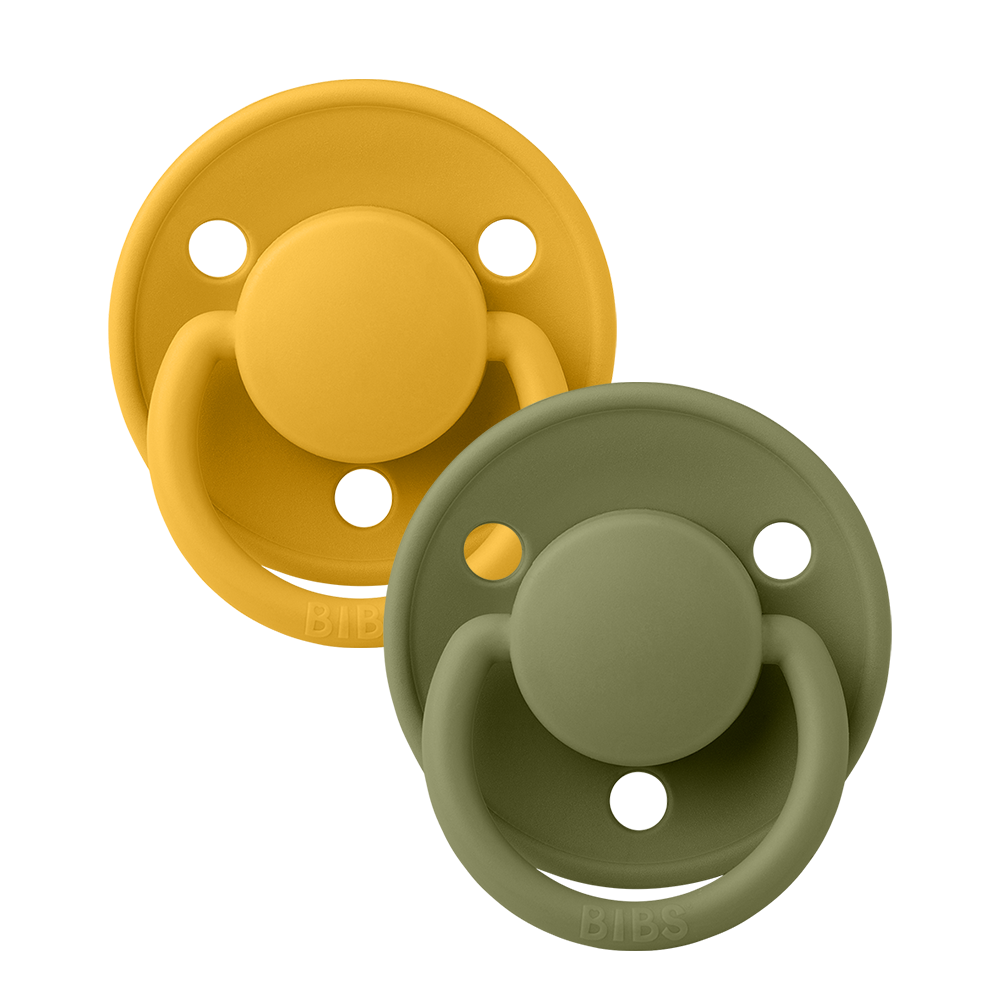 De Lux Pacifiers 2 Pack - Honey Bee/Olive